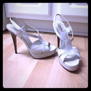 Yves Saint Laurent Leather Platform Sandals